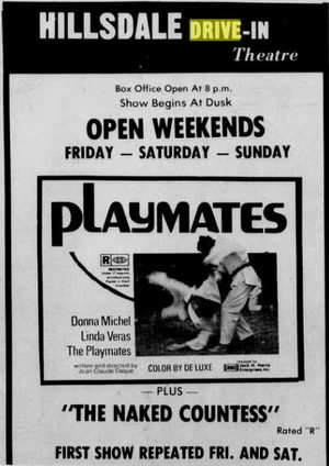 Hillsdale Drive-In Theatre - 1975 Ad (newer photo)